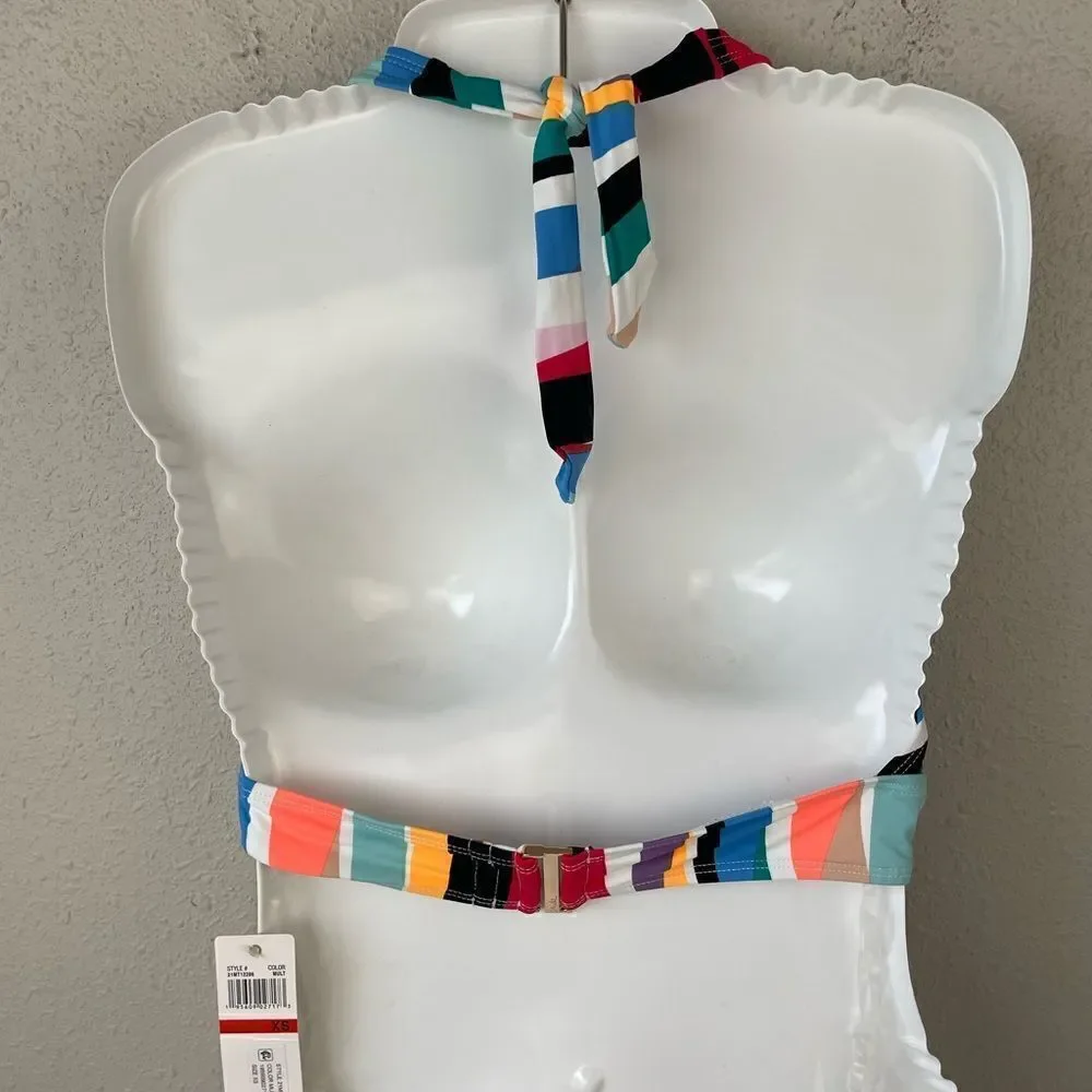 NWT Anne Cole Colorful Bikini Top Size XS